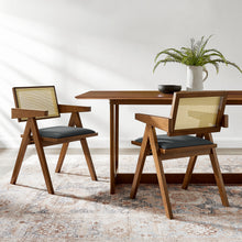 Load image into Gallery viewer, Thera Vegan Leather Cane Dining Armchairs Set of 2 by Modway
