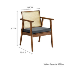 Load image into Gallery viewer, Thera Vegan Leather and Cane Accent Armchairs Set of 2 by Modway
