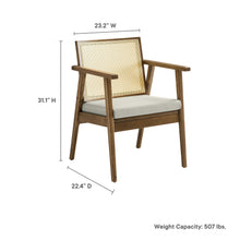 Load image into Gallery viewer, Thera Vegan Leather and Cane Accent Armchairs Set of 2 by Modway
