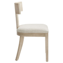 Load image into Gallery viewer, Peregrine Wood and Fabric Upholstered Dining Chairs Set of 2 by Modway
