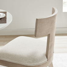 Load image into Gallery viewer, Peregrine Wood and Fabric Upholstered Dining Chairs Set of 2 by Modway
