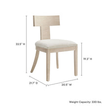 Load image into Gallery viewer, Peregrine Wood and Fabric Upholstered Dining Chairs Set of 2 by Modway
