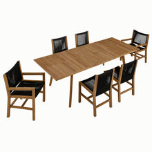 Load image into Gallery viewer, Vienna 7-Piece Outdoor Patio Teak and Rope Dining Set by Modway
