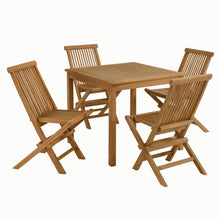 Load image into Gallery viewer, Vienna 5-Piece Outdoor Patio Teak Wood Dining Set with Folding Chairs by Modway
