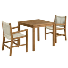 Load image into Gallery viewer, Vienna 3-Piece Outdoor Patio Teak and Rope Dining Set with Armchairs by Modway
