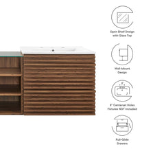 Load image into Gallery viewer, Render 62&quot; Wall-Mount Double Sink Bathroom Vanity by Modway
