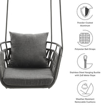 Load image into Gallery viewer, Kaliah Outdoor Patio Aluminum Swing Chair by Modway

