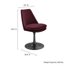 Load image into Gallery viewer, Lippa Performance Velvet Swivel Dining Chair by Modway
