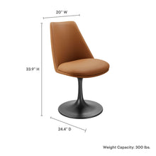 Load image into Gallery viewer, Lippa Vegan Leather Swivel Dining Chair by Modway

