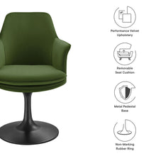 Load image into Gallery viewer, Lippa Performance Velvet Swivel Dining Armchair by Modway
