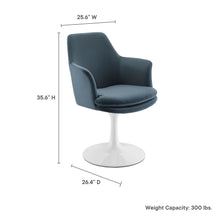 Load image into Gallery viewer, Lippa Performance Velvet Swivel Dining Armchair by Modway
