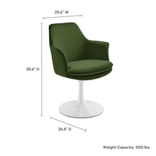 Load image into Gallery viewer, Lippa Performance Velvet Swivel Dining Armchair by Modway
