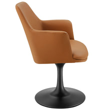 Load image into Gallery viewer, Lippa Vegan Leather Swivel Dining Armchair by Modway
