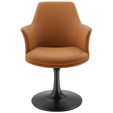 Load image into Gallery viewer, Lippa Vegan Leather Swivel Dining Armchair by Modway
