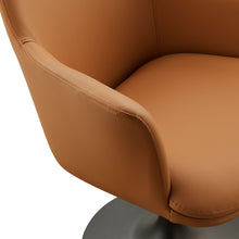 Load image into Gallery viewer, Lippa Vegan Leather Swivel Dining Armchair by Modway
