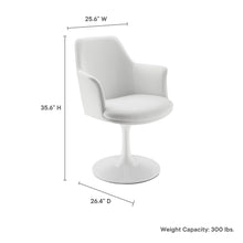 Load image into Gallery viewer, Lippa Vegan Leather Swivel Dining Armchair by Modway
