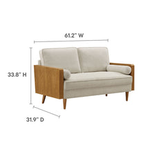 Load image into Gallery viewer, Kellan Heathered Weave Fabric Loveseat by Modway
