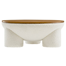 Load image into Gallery viewer, Tridome Round Boucle Upholstered Storage Coffee Table by Modway
