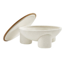 Load image into Gallery viewer, Tridome Round Boucle Upholstered Storage Coffee Table by Modway
