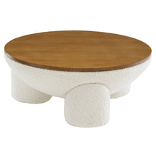 Load image into Gallery viewer, Tridome Round Boucle Upholstered Storage Coffee Table by Modway
