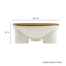 Load image into Gallery viewer, Tridome Round Boucle Upholstered Storage Coffee Table by Modway
