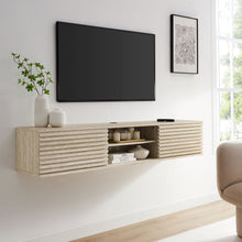 Load image into Gallery viewer, Render 70&quot; Faux Travertine Wall-Mount Media Console TV Stand by Modway
