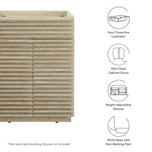 Load image into Gallery viewer, Render 24&quot; Faux Travertine Bathroom Vanity Cabinet (Sink Not Included) by Modway
