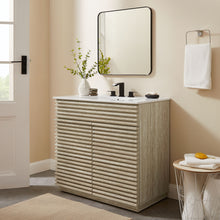 Load image into Gallery viewer, Render 36&quot; Faux Travertine Bathroom Vanity Cabinet (Sink Not Included) by Modway
