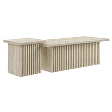 Load image into Gallery viewer, Render Nesting Faux Travertine Coffee Tables Set of 2 by Modway
