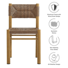 Load image into Gallery viewer, Parkland Outdoor Patio Rattan and Aluminum Dining Side Chairs Set of 2 by Modway
