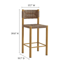 Load image into Gallery viewer, Parkland Outdoor Patio Rattan and Aluminum Counter Stools Set of 2 by Modway
