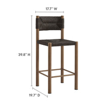 Load image into Gallery viewer, Parkland Outdoor Patio Rattan and Aluminum Counter Stools Set of 2 by Modway

