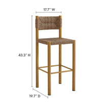 Load image into Gallery viewer, Parkland Outdoor Patio Rattan and Aluminum Bar Stools Set of 2 by Modway
