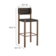 Load image into Gallery viewer, Parkland Outdoor Patio Rattan and Aluminum Bar Stools Set of 2 by Modway
