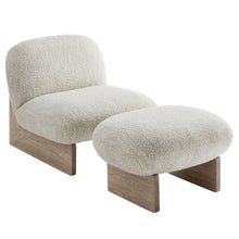 Load image into Gallery viewer, Loyal Boucle Fabric Accent Chair and Ottoman Set by Modway
