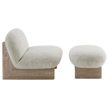 Load image into Gallery viewer, Loyal Boucle Fabric Accent Chair and Ottoman Set by Modway
