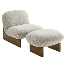 Load image into Gallery viewer, Loyal Boucle Fabric Accent Chair and Ottoman Set by Modway
