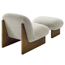 Load image into Gallery viewer, Loyal Boucle Fabric Accent Chair and Ottoman Set by Modway

