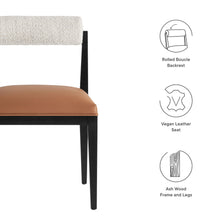 Load image into Gallery viewer, Kai Boucle and Vegan Leather Dining Chair by Modway
