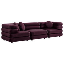Load image into Gallery viewer, Jubilee 3-Piece Modular Performance Velvet Sectional Sofa by Modway
