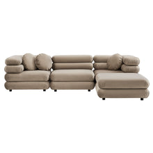 Load image into Gallery viewer, Jubilee 4-Piece Modular Performance Velvet Sectional Sofa by Modway
