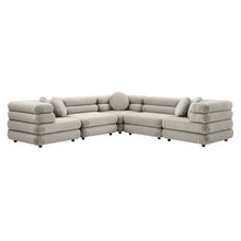 Load image into Gallery viewer, Jubilee 5-Piece Modular Performance Velvet Sectional Sofa by Modway
