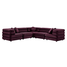 Load image into Gallery viewer, Jubilee 5-Piece Modular Performance Velvet Sectional Sofa by Modway
