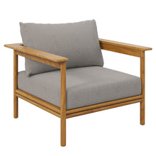 Load image into Gallery viewer, Wren Outdoor Patio Teak Wood Armchair and Ottoman Set by Modway
