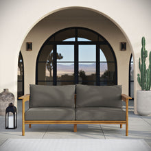 Load image into Gallery viewer, Wren Outdoor Patio Teak Wood Sofa by Modway
