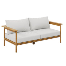 Load image into Gallery viewer, Wren 2-Piece Outdoor Patio Teak Wood Sofa and Ottoman Set by Modway
