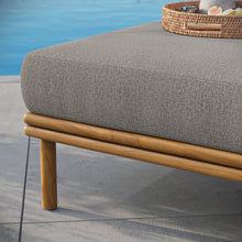 Load image into Gallery viewer, Wren Outdoor Patio Teak Wood Ottoman by Modway
