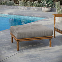 Load image into Gallery viewer, Wren Outdoor Patio Teak Wood Ottoman by Modway
