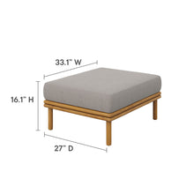 Load image into Gallery viewer, Wren Outdoor Patio Teak Wood Ottoman by Modway

