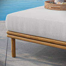 Load image into Gallery viewer, Wren Outdoor Patio Teak Wood Ottoman by Modway
